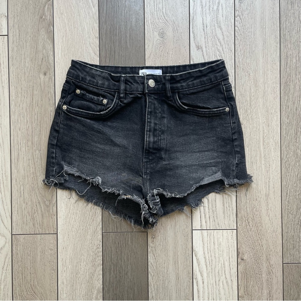 Zara Black Denim Women Shorts